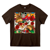 Chocolate Brown mexican  seamless pattern Heavy Core Tee - texasbilliewilder