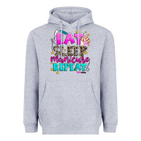 Heather Grey eat sleep manicure repeat Heavyweight Hoodie - AdoDesignShop