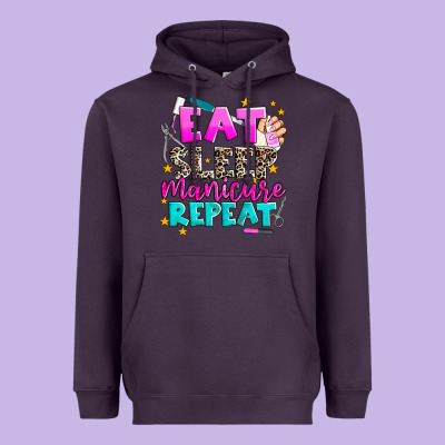 Eat Sleep Manicure Repeat Heavyweight Hoodie Designed By Adodesignshop