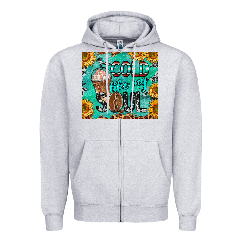 Cold Like My Soul Zipper Hoodie by BarkalooDesign | Teevron
