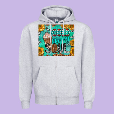 Cold Like My Soul Zipper Hoodie Designed By Barkaloodesign