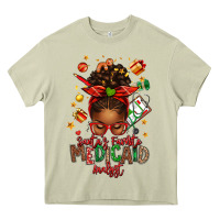 Mossy Santa's Favorite Medicaid Analyst Afro Messy Bun Heavy Core Tee - texasbilliewilder