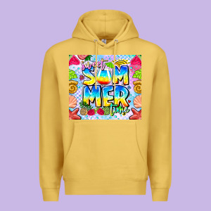 Summer Time Premium Hoodie Designed By Cowhidedigitalart