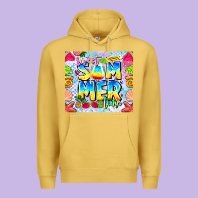 Summer Time Premium Hoodie Designed By Cowhidedigitalart