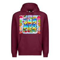 Burgundy summer time Premium Hoodie - CowhideDigitalArt
