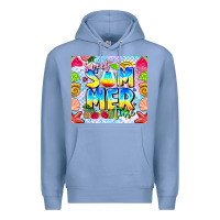 Colony Blue summer time Premium Hoodie - CowhideDigitalArt