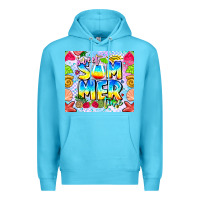 Ocean Blue summer time Premium Hoodie - CowhideDigitalArt