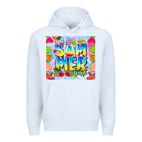 White summer time Premium Hoodie - CowhideDigitalArt