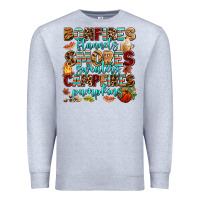 Heather Grey bonfires flannels smores Premium Sweatshirt - AdoDesignShop