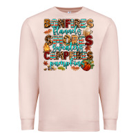 Pale Pink bonfires flannels smores Premium Sweatshirt - AdoDesignShop