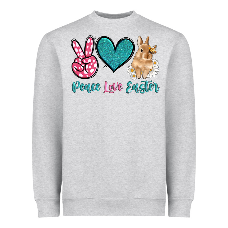 Peace Love Easter With Bunny And Butterfly Heavyweight Sweatshirt by Artiststas | Teevron