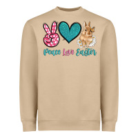 Mushroom peace love easter with bunny and butterfly Heavyweight Sweatshirt - Artiststas