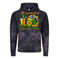 Cloud Black St. Patrick's All you need is coffee and luck Vintage Hoodie - OliviaCreatesArt