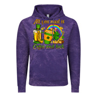 Cloud Purple St. Patrick's All you need is coffee and luck Vintage Hoodie - OliviaCreatesArt