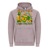 Vintage Zinc St. Patrick's All you need is coffee and luck Vintage Hoodie - OliviaCreatesArt