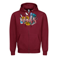 Burgundy nails Zipper Hoodie - BarkalooDesign