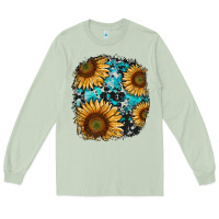 Matcha sunflower cowhide and turquoise patches Long Sleeve Tee - RanaPortraitStore