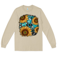 Mushroom sunflower cowhide and turquoise patches Long Sleeve Tee - RanaPortraitStore