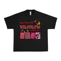 Black my favorite valentine calls me mama Urban Heavy Tee - OliviaCreatesArt