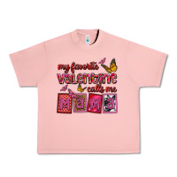Salmon my favorite valentine calls me mama Urban Heavy Tee - OliviaCreatesArt