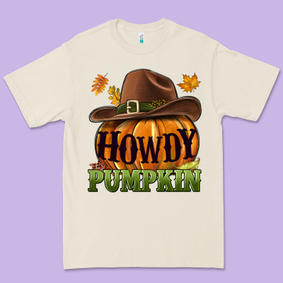 Howdy Pumpkin Premium Tee Designed By Nancycooperartshop