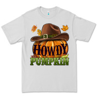 Dove Grey Howdy pumpkin Premium Tee - NancyCooperArtShop