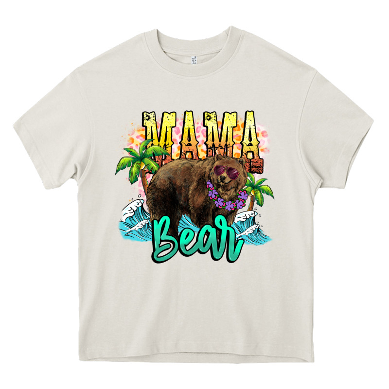 Mama Bear Summer Heavy Core Tee by NancyCooperArtShop | Teevron