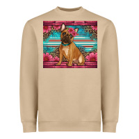 Mushroom french bulldog floral Heavyweight Sweatshirt - Artiststas