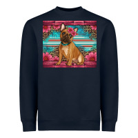 French Bulldog Floral Heavyweight Sweatshirt | Teevron