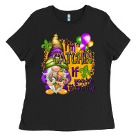 Black I'm catching if you're throwing Ladies Tee - HowdyJamesFarm