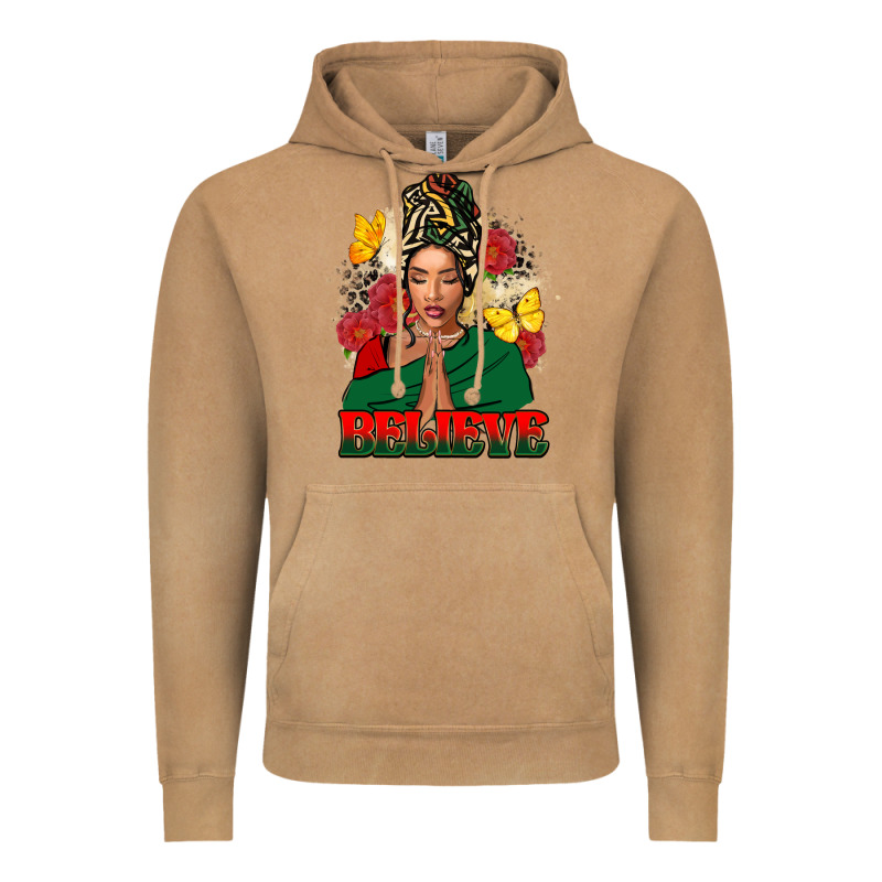 Believe Black Woman Vintage Hoodie by FaDigitalArtStudio | Teevron