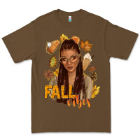 Cacao Fall vibes afro woman Premium Tee - NancyCooperArtShop