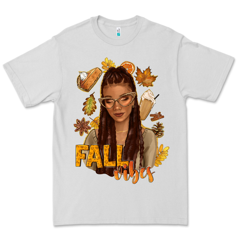 Fall Vibes Afro Woman Premium Tee by NancyCooperArtShop | Teevron