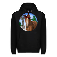 Black Horse Christmas Premium Hoodie - RanaPortraitStore