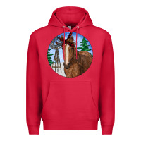 Cardinal Horse Christmas Premium Hoodie - RanaPortraitStore