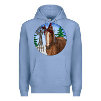 Colony Blue Horse Christmas Premium Hoodie - RanaPortraitStore