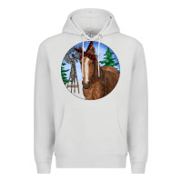 Dove Grey Horse Christmas Premium Hoodie - RanaPortraitStore