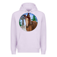 Lilac Horse Christmas Premium Hoodie - RanaPortraitStore