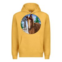 Mustard Horse Christmas Premium Hoodie - RanaPortraitStore