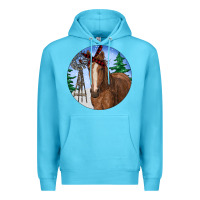 Ocean Blue Horse Christmas Premium Hoodie - RanaPortraitStore