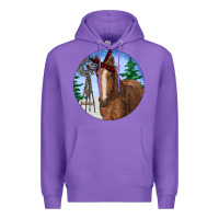 Purple Horse Christmas Premium Hoodie - RanaPortraitStore