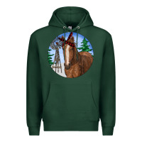 Sports Green Horse Christmas Premium Hoodie - RanaPortraitStore