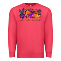 Cardinal peace love halloween Premium Sweatshirt - AdoDesignShop