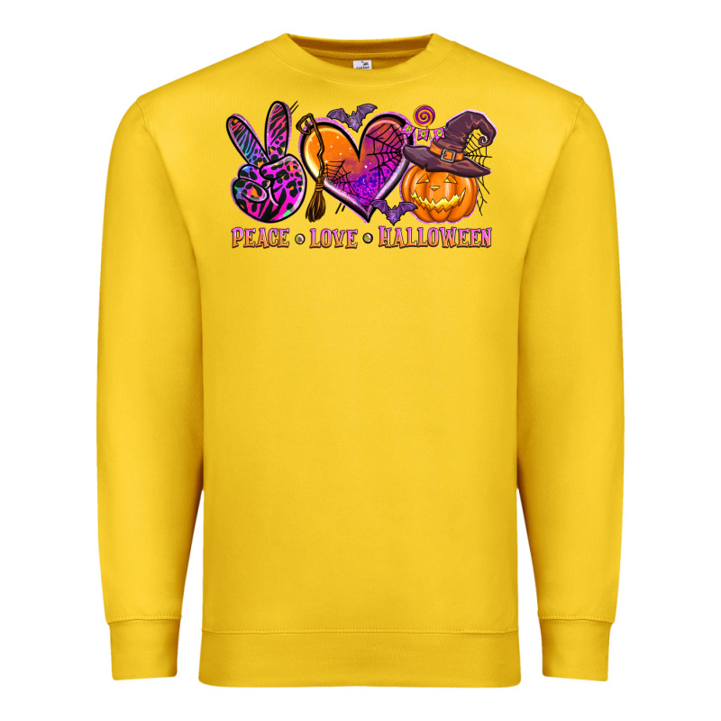 Peace Love Halloween Premium Sweatshirt by AdoDesignShop | Teevron