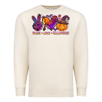 Sandshell peace love halloween Premium Sweatshirt - AdoDesignShop