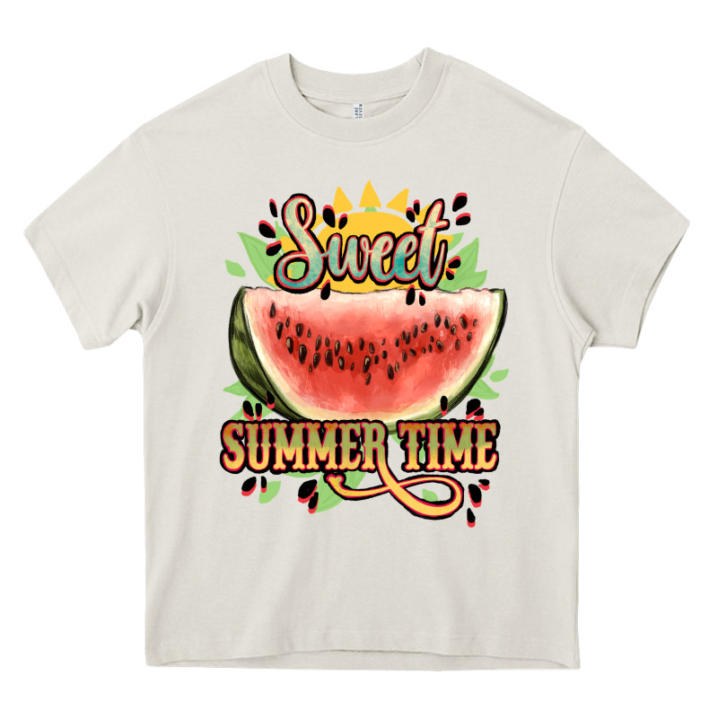 Sweet Summer Time Watermelon Heavy Core Tee by NancyCooperArtShop | Teevron