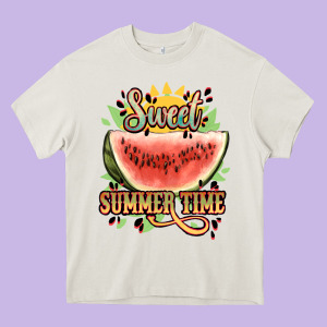 Sweet Summer Time Watermelon Heavy Core Tee Designed By Nancycooperartshop