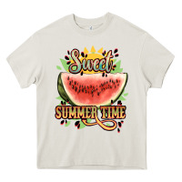 Cream sweet summer time watermelon Heavy Core Tee - NancyCooperArtShop