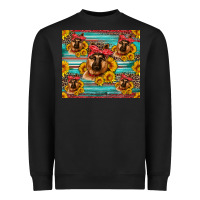 Black german shepherd with sunflowers Heavyweight Sweatshirt - Artiststas