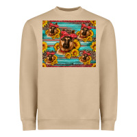 Mushroom german shepherd with sunflowers Heavyweight Sweatshirt - Artiststas